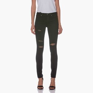 Paige Verdugo skinny black shadow destructed jeans